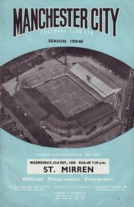 Manchester City v St Mirren friendly 1959/60